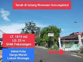 Jual Tanah Murah Strategis di Selang Kota Wonosari Gunungkidul
