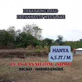 Tanah Murah Jogja dijual cepat dekat Ring road, SHM P