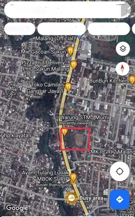 DIJUAL TANAH POROS JALAN SUKUN LEBAR 80M'