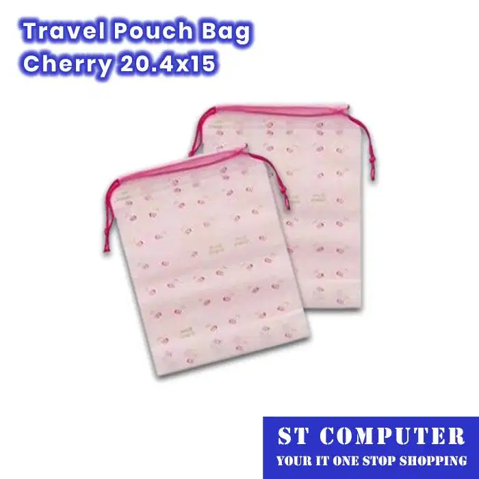 Travel Pouch Bag Cherry 20.4x15 Isi 6