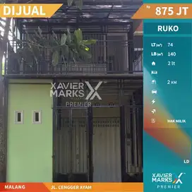 Dijual Murah Ruko 2 lantai di Area Cengger Ayam, Kedawung Malang