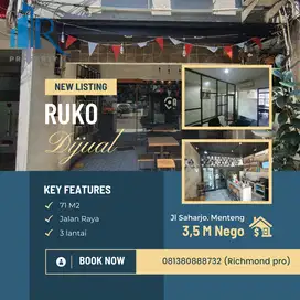 Jual ruko di Jalan Saharjo SUPER STRATEGIS harga jauh di bawah pasaran