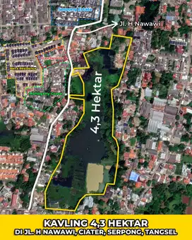 Tanah siap didevelop,jln CIATER,SERPONG,lokasi bagus,cck utk residence