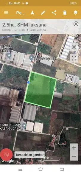 Dijual tanah pergudangan 19 yungsen pakuhaji samping gudang laksana