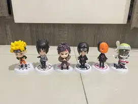 Koleksi Mainan Naruto Set Isi 6 pcs Sasuke Gaara Itachi Tobi Killer B