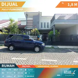 Dijual Rumah Full Furnish Dekat Pusat Kota di Pandanwangi Malang