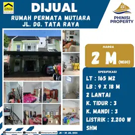 DIJUAL RUMAH MURAH 2 LANTAI DI PERUMAHAN PERMATA MUTIARA DAENG TATA