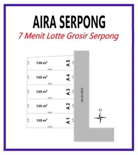 Tanah Kaveling Serpong 1,9jt/m,Terima SHM Per unit