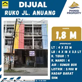 DIJUAL RUKO HARGA MURAH DI JALAN ANUANG LOKASI STRATEGIS