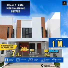S747.Rumah Cluster 2 lantai Smarthome Area Bintaro Hny 1M-an Pdk Aren