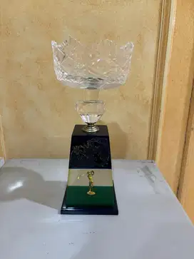 pajangan kristal asli golf piala plakat