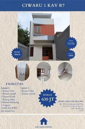 Dijual Rumah siap huni 2 lantay ujungberung kodya