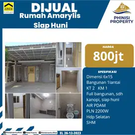 Rumah Amarylis Siap Huni