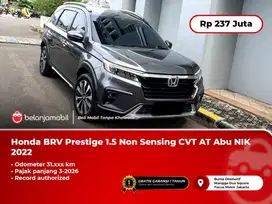 [PAJAK PANJANG]Honda BRV Prestige 1.5 Non Sensing CVT AT Abu 2022/2023