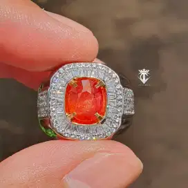 Batu Natural Padparadscha Sapphire Sunset Color 2.30Ct NoHeat CGL Memo