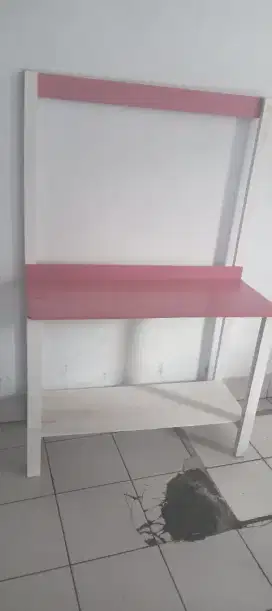 meja jualan pop ice dari kayu