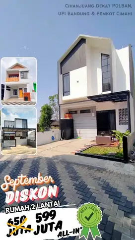 RUMAH 599 JUTA DI CIHANJUANG DKT PASTEUR PEMKOT CIMAHI POLBAN UPI