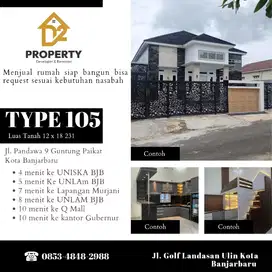 Dijual rumah di Guntung Paikat Banjarbaru Selatan type 105