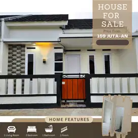 Rumah murah desain modern 2 kamar akses strategis 5 menit dari stasiun