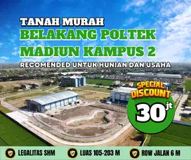 TANAH MURAH MADIUN BELAKANG KAMPUS 2 POLTEK MADIUN WINONGO