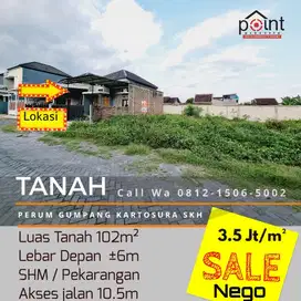 Tanah Ideal 102m² SHM & IMB Ready Akses Lebar