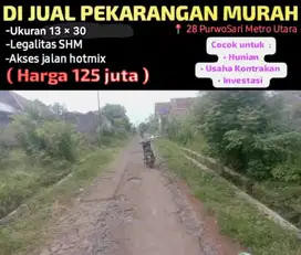 Pekarangan uk L 13 - P 30 ( Harga 125 juta negkit ) lok 28