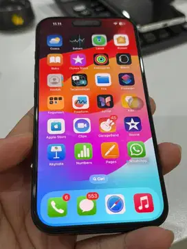Iphone 15pro 128 free charger ori, case skin arma,