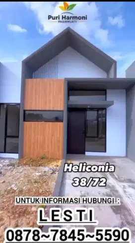 Rumah Siap Huni Tipe Heliconia 38/72 , free PPN, tanpa DP