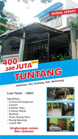 MURAH RUMAH 2 LANTAI FULL BANGUNAN DI SEMARANG