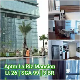 SEWA APARTMENT LA RIZ 3 BEDROOM STUDIO FULL FURNISH MURAH