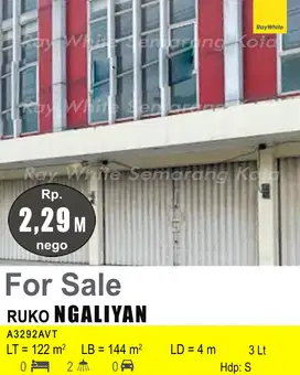 DIJUAL RUKO DI NGALIYAN A3292