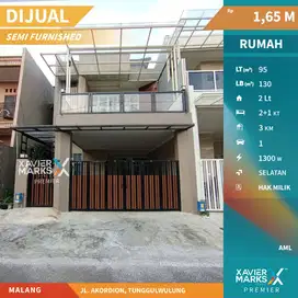 Dijual Rumah Semi Furnish Dekat Pusat Kota di Akordion Malang