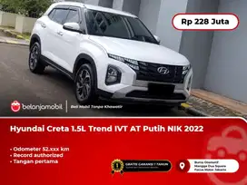 [TNGN PERTAMA]Dp Murah Hyundai Creta 1.5L Trend IVT AT Putih 2022/2023