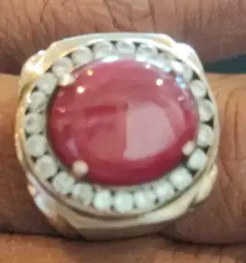 CINCIN RUBY PRIA ELEGAN RING PERAK