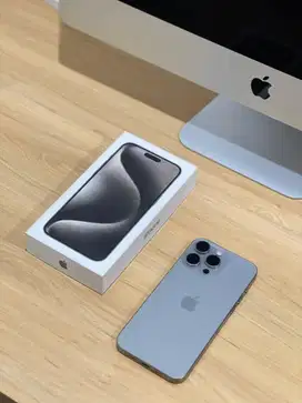 iPhone 15 Pro Max 256GB Resmi indonesia Natural Titanium Fullset