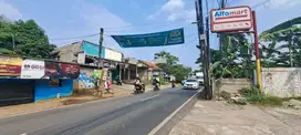 Tanah pinggir jalan cocok untuk usaha strategis siap nego