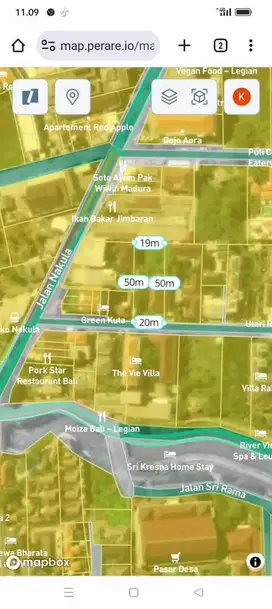 A prime commercial land of 960 sqm for sale in Nakula, Legian, Badun