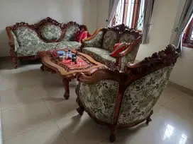 JUAL : Sofa Set + Meja Buffet Jati Jepara
