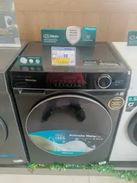 Mesin Cuci Hisense Front Loading 10.5 Kg Black WF105M3/BL