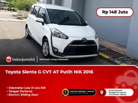 [ LOW KM ] Toyota Sienta G CVT AT Putih NIK 2016 2017