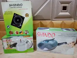 Kompor Listrik Shindo bonus Wok Pan besar dan Presto 8 Lt