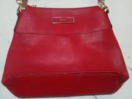 Authentic Preloved DKNY Red Sling Bag