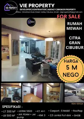 DIJUAL CEPAT NEGO SAMPE DEAL, RUMAH MEWAH DI CITRA GRAN CIBUBUR