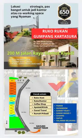 JUAL RUKO MURAH PESAN BANGUN SHM GUMPANG KARTASURA 600 JT AN
