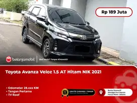[ LOW KM 28rb  ] Toyota Avanza Veloz 1.5 AT Hitam 2021/2022