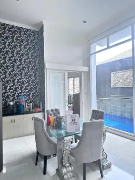 DIJUAL RUMAH HOEK SEMI FURNISH DAN PRIVATE POOL ANTHEA BSD