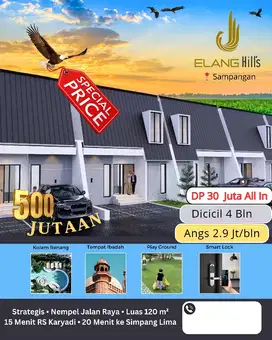 rumah cluster ekslusif Sampangan