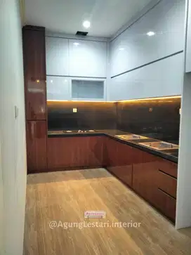 Kitchen set mewah/Kitchen set Aesthetic/Custom dapur HPL Surabaya