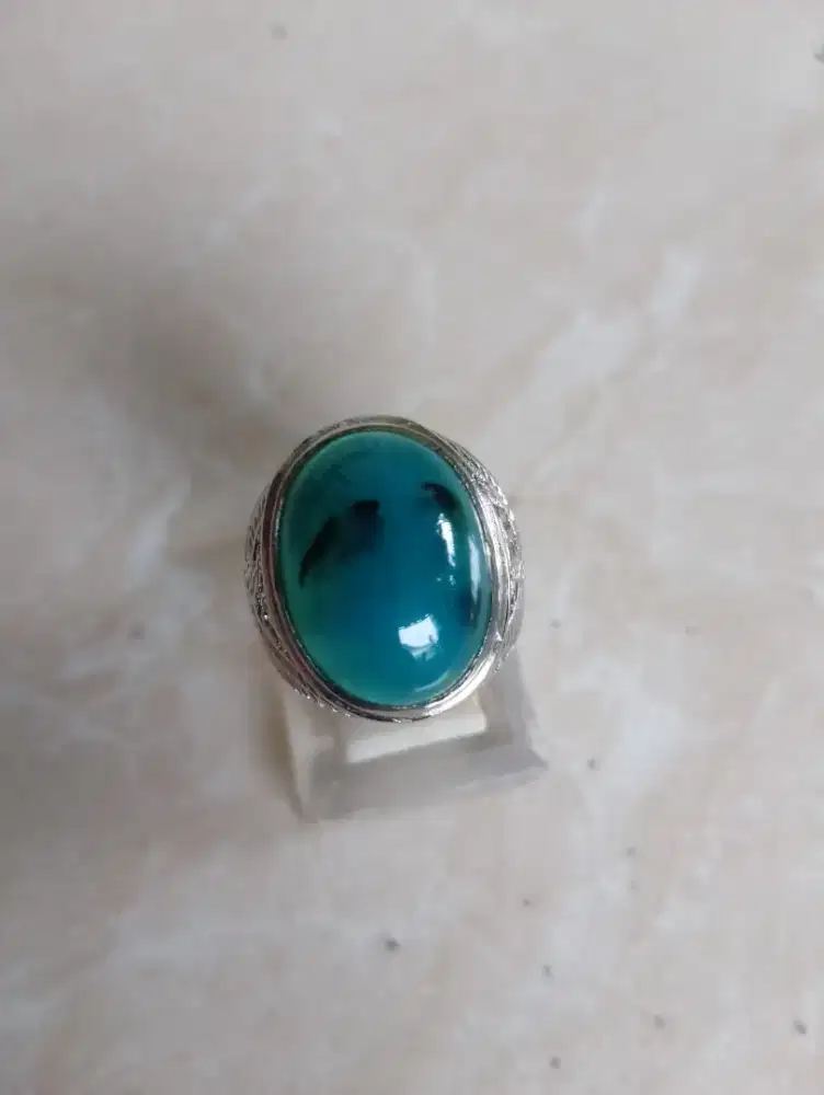 Bacan biru tembus senter crystal