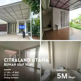 Jual rumah siap huni citraland utama cluster favorit
